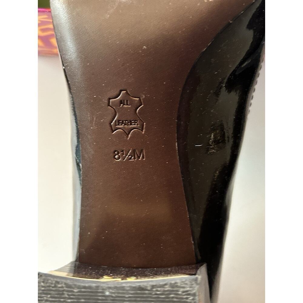 Tory Burch Two Inch Heels Dark Brow Parent Leather Size 8.5 Retails $325 - Picture 7 of 10